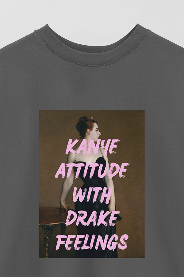 REMERA OVER ESTAMPADA ART COLLECTION 41 KANYE ATTITUDE