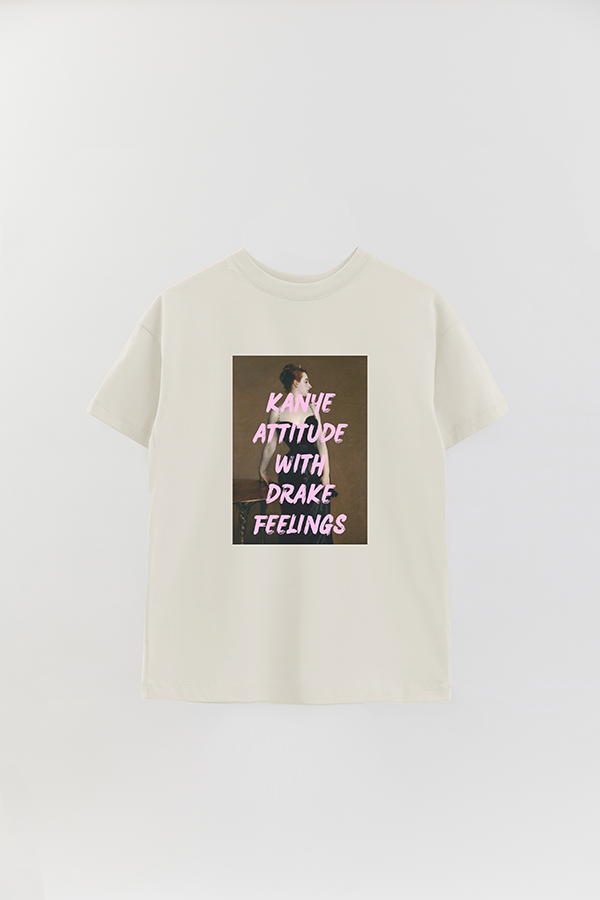 REMERA OVER ESTAMPADA ART COLLECTION 41 KANYE ATTITUDE