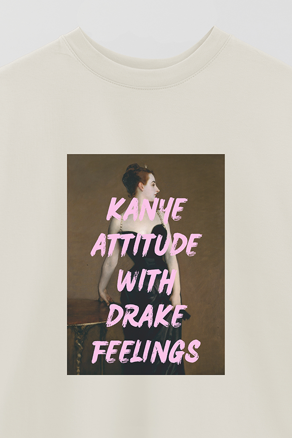REMERA OVER ESTAMPADA ART COLLECTION 41 KANYE ATTITUDE
