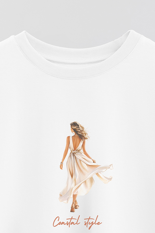 REMERA CROP ESTAMPADA COASTAL STYLE