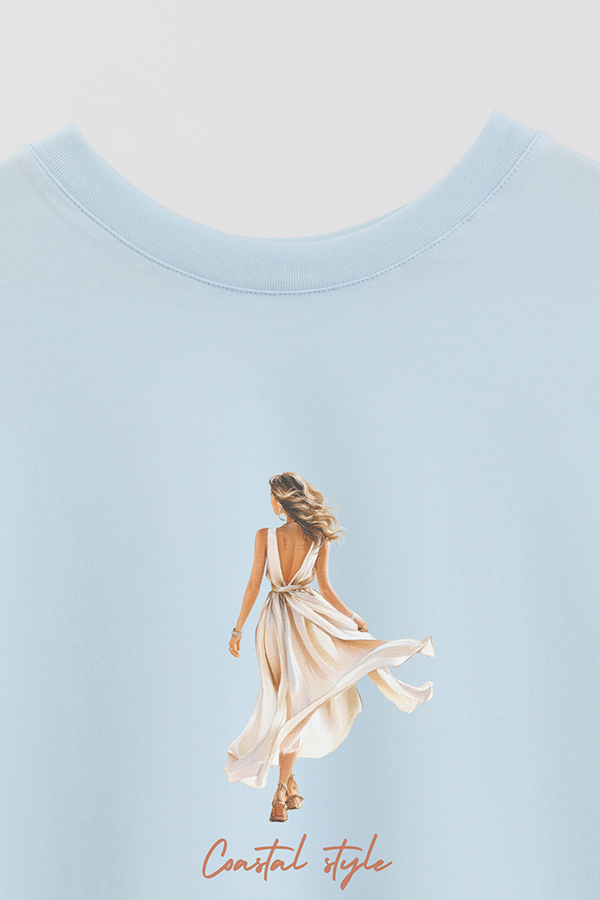 REMERA CROP ESTAMPADA COASTAL STYLE