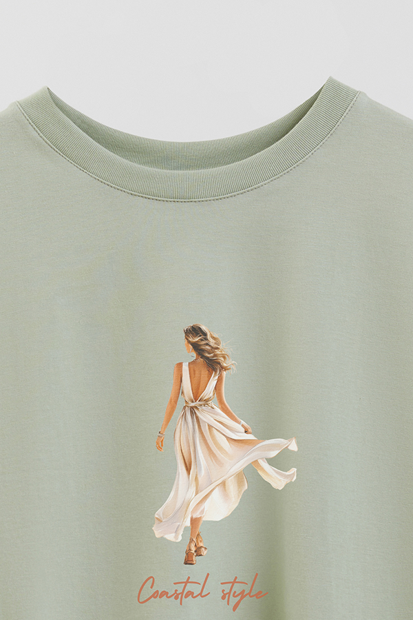REMERA CROP ESTAMPADA COASTAL STYLE