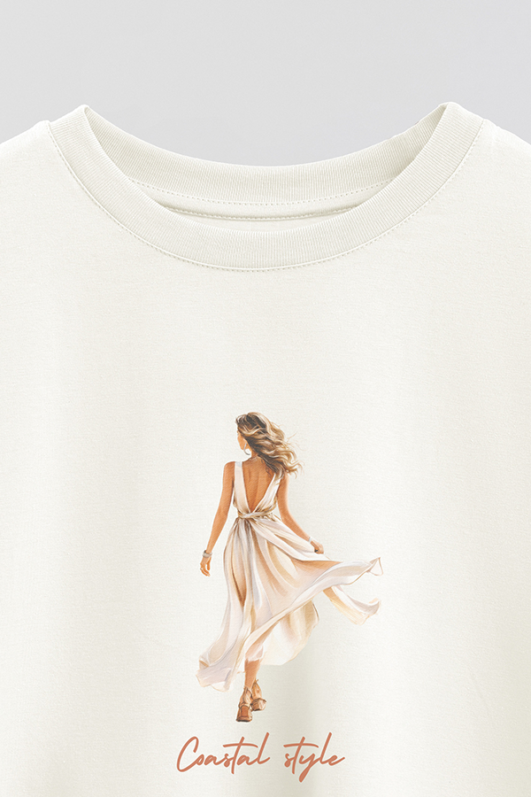 REMERA CROP ESTAMPADA COASTAL STYLE