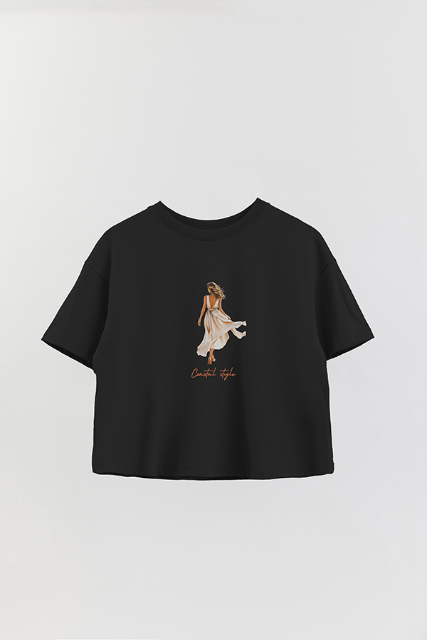 REMERA CROP ESTAMPADA COASTAL STYLE