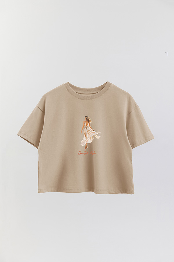 REMERA CROP ESTAMPADA COASTAL STYLE