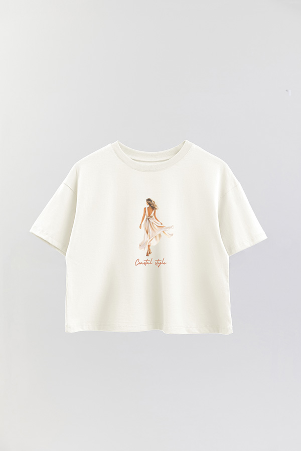 REMERA CROP ESTAMPADA COASTAL STYLE