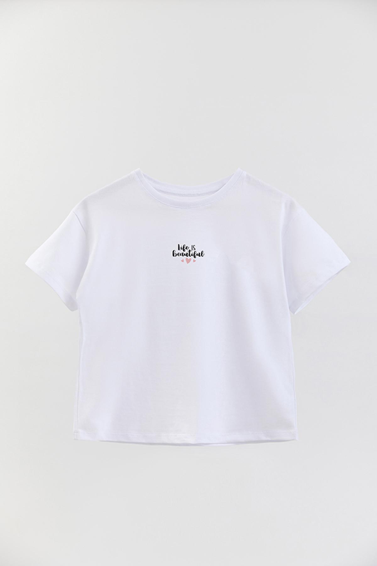 REMERA GIRL OVER MIN LIFE IS BEAUTIFUL