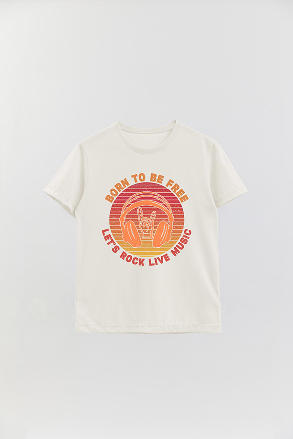 REMERA BASICA ESTAMPADA MS BORN TO BE FREE