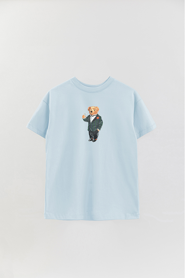 REMERA OVER ESTAMPADA UNISEX BEAR ELEGANT