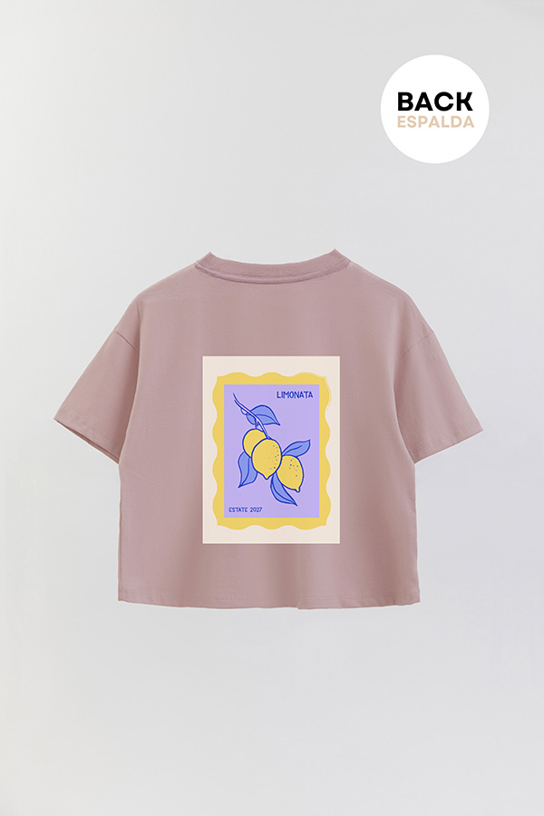 REMERA CROP FB ESTAMPADA LIMONATA ESTATE