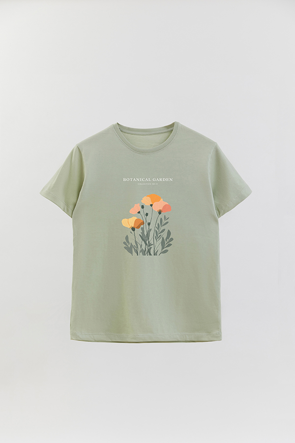 REMERA BASICA ESTAMPADA GARDEN 21