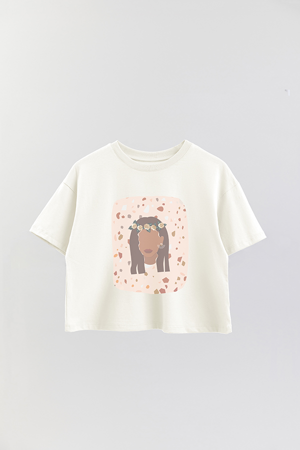 REMERA CROP ESTAMPADA ART 119