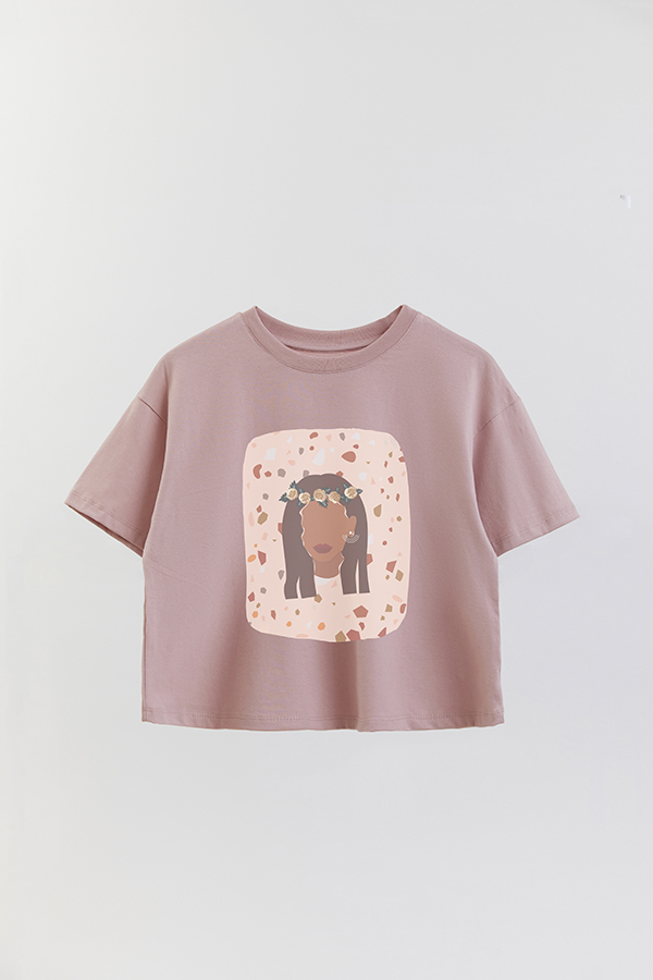 REMERA CROP ESTAMPADA ART 119