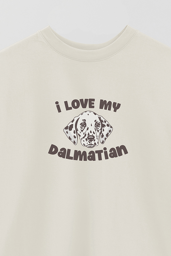 REMERA OVER ESTAMPADA DOG I LOVE MY DALMATIAN