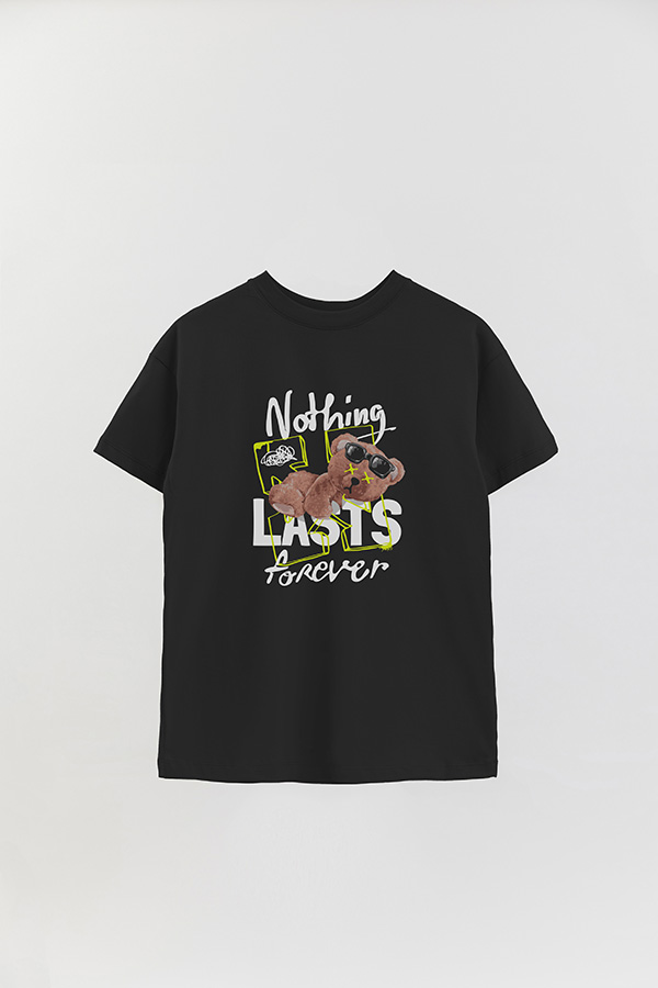 REMERA OVER ESTAMPADA UNISEX TEDDY NOTHING