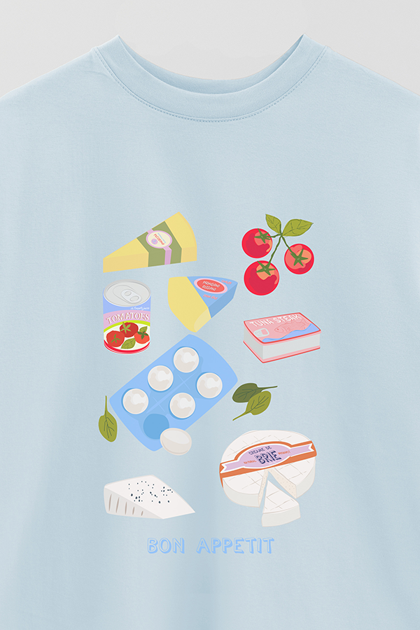 REMERA OVER ESTAMPADA BON APPETIT