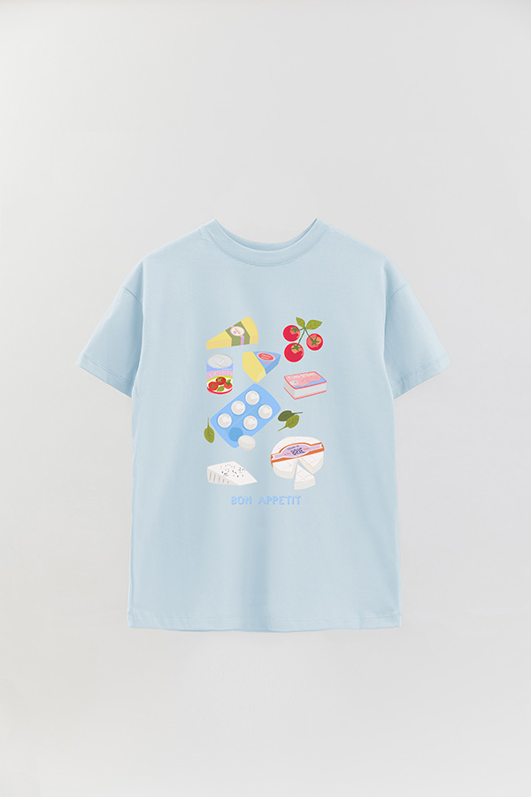 REMERA OVER ESTAMPADA BON APPETIT