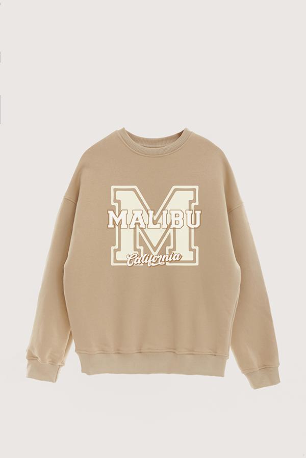 BUZO CREWNECK ESTAMPADO VARSITY MALIBU