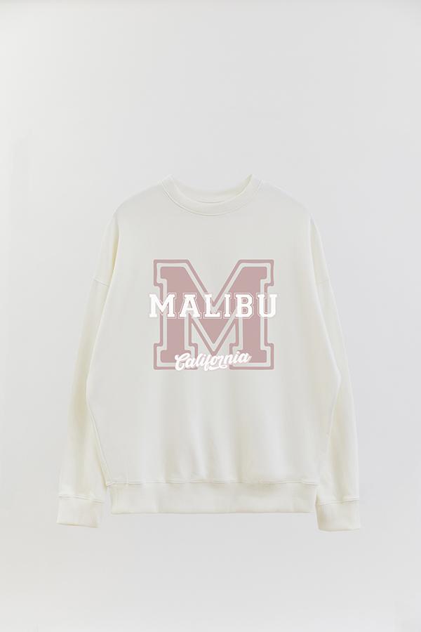 BUZO CREWNECK ESTAMPADO VARSITY MALIBU