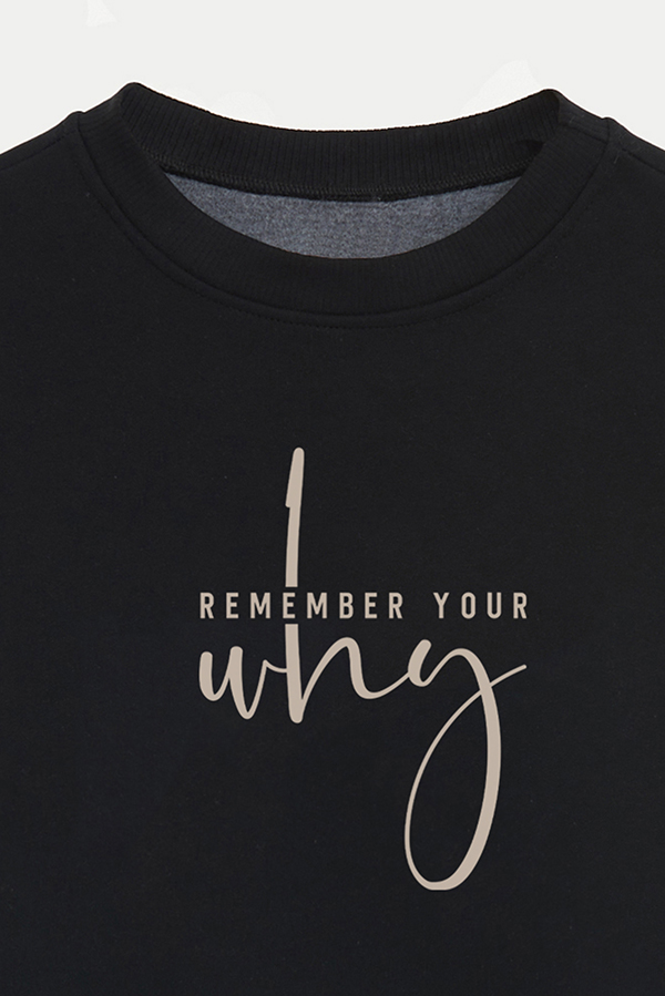 BUZO CROP FRISA ESTAMPADO MINIMAL LOVE REMEMBER