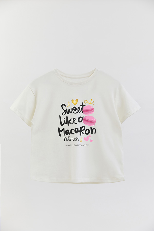 REMERA GIRL OVER MACAROON