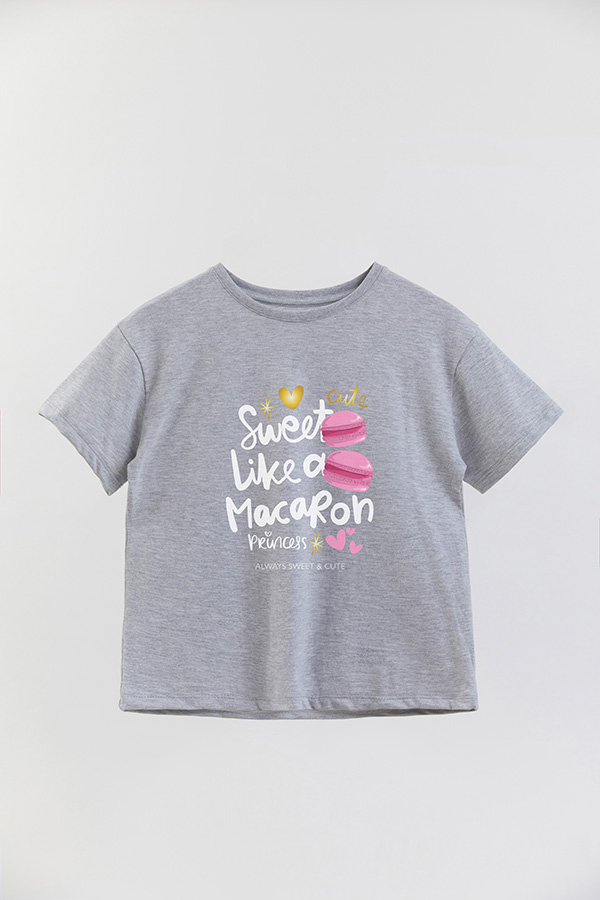 REMERA GIRL OVER MACAROON