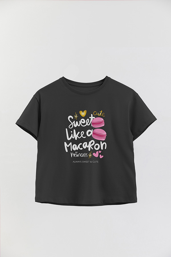 REMERA GIRL OVER MACAROON