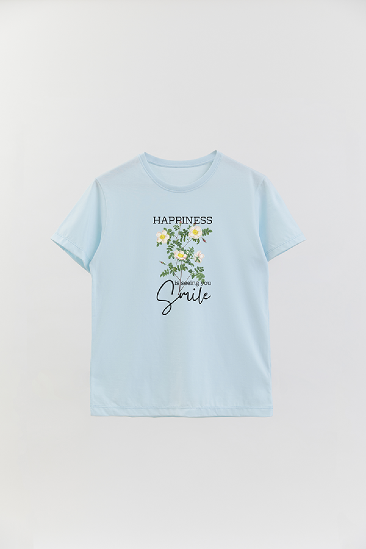 REMERA BASICA ESTAMPADA FLO2 HAPPINESS