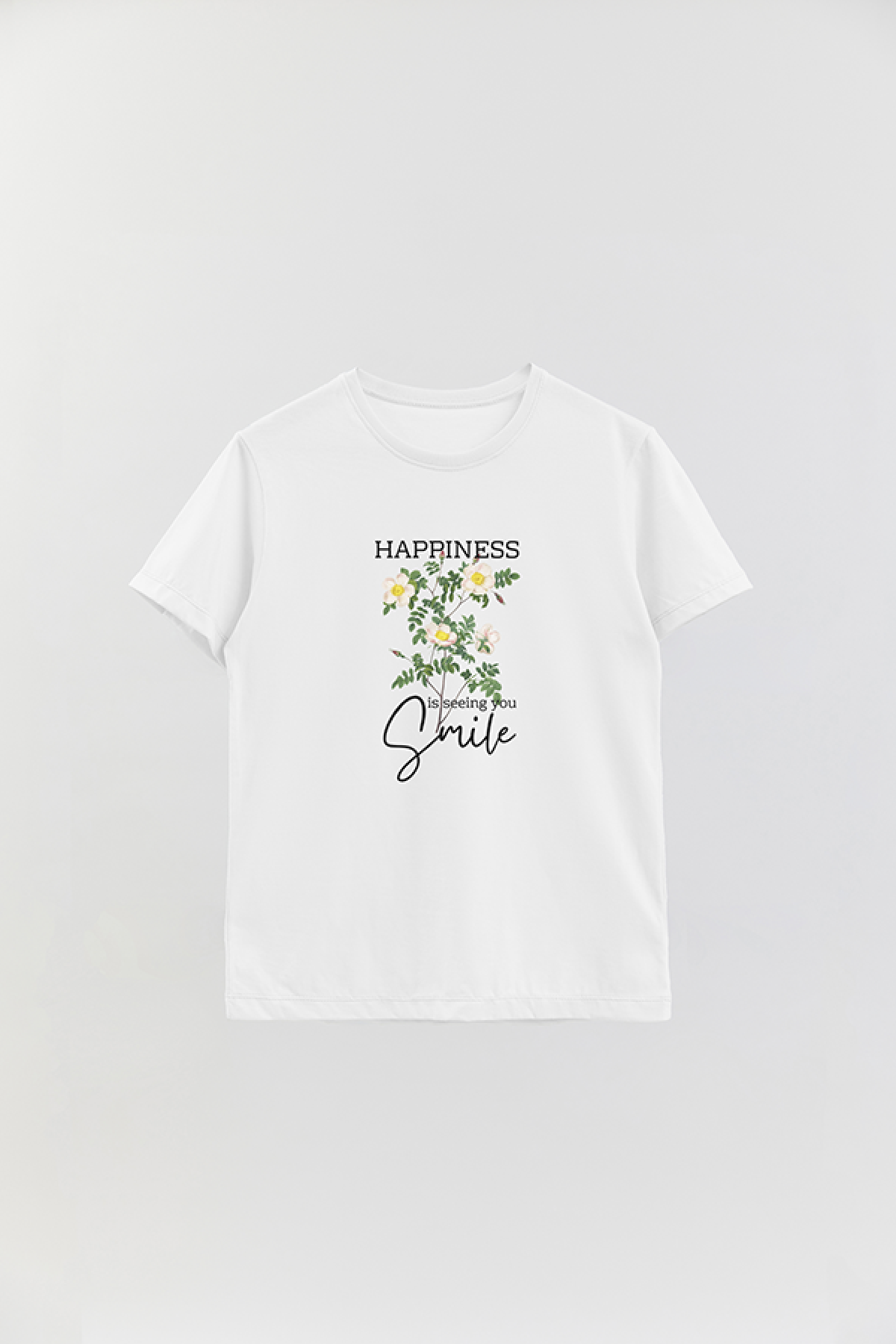REMERA BASICA ESTAMPADA FLO2 HAPPINESS