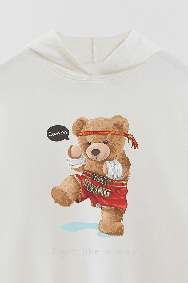 HOODIE RUSTICO KID TEDDY FIGHT LIKE A MAN