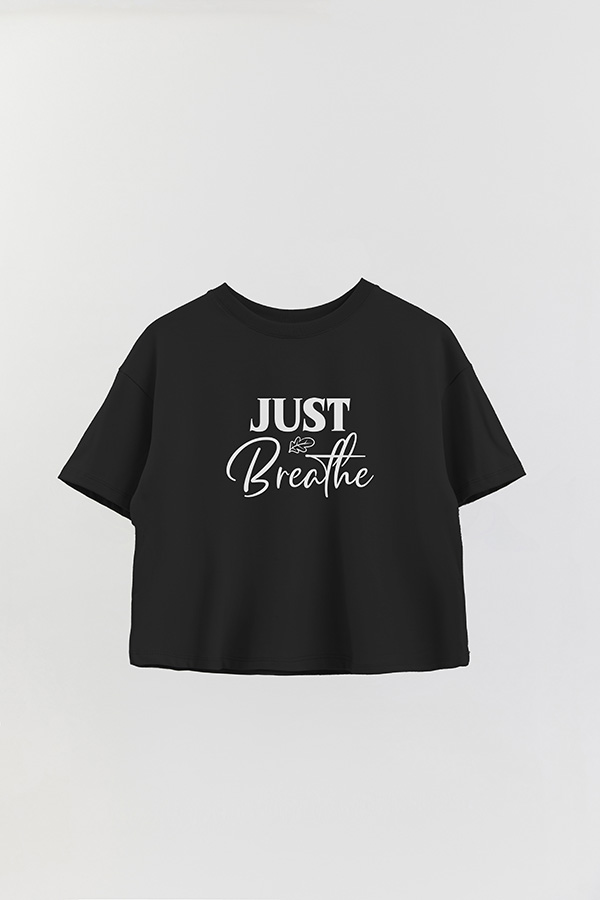 REMERA CROP ESTAMPADA GR JUST BREATHE