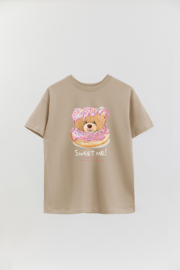 REMERA OVER ESTAMPADA UNISEX TEDDY SWEET ME