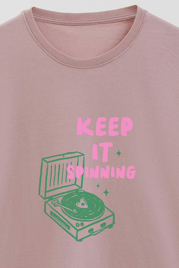 REMERA BASICA ESTAMPADA HD SPINNING