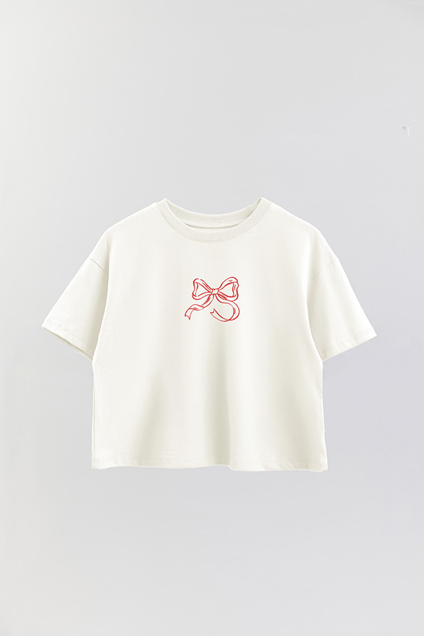 REMERA CROP ESTAMPADA VALENTINE BOW 4
