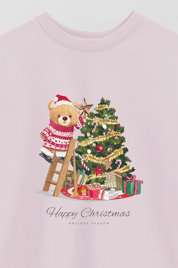 REMERA OVER ESTAMPADA TEDDY XMAS 6