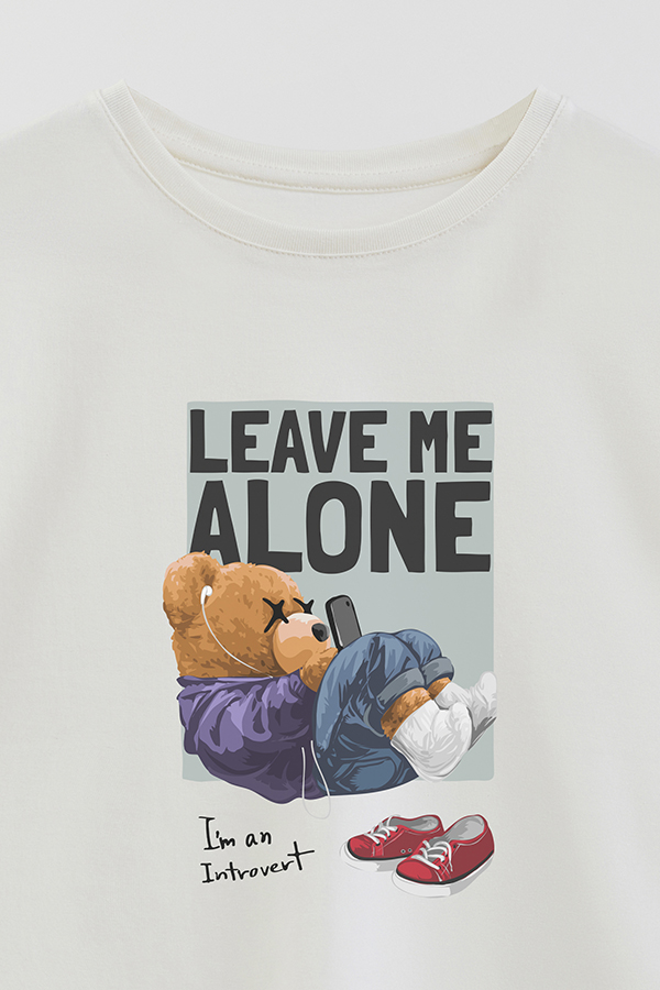 REMERA GB OVERSIZE TEDDY LEAVE ME ALONE