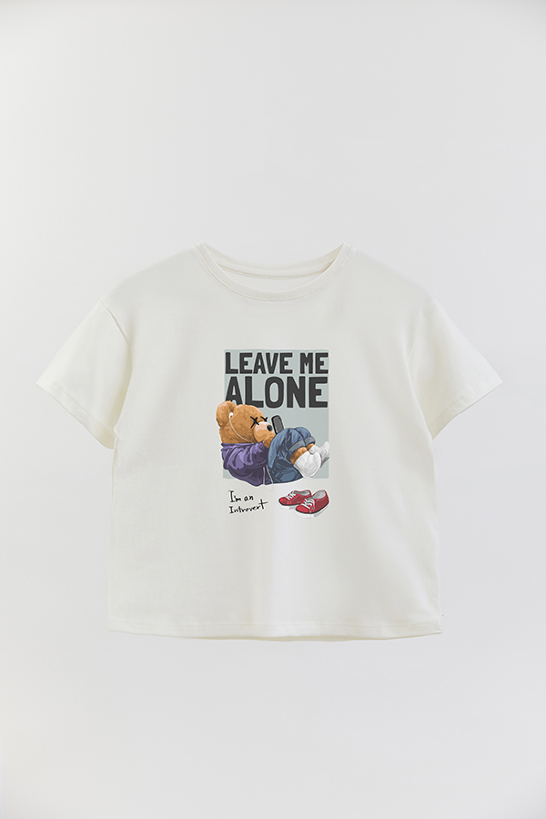 REMERA GB OVERSIZE TEDDY LEAVE ME ALONE