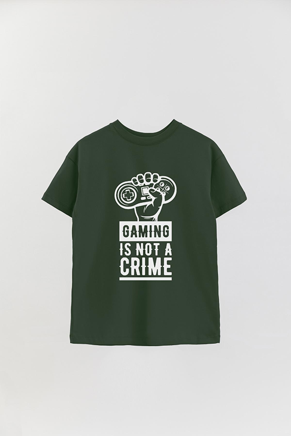 REMERA OVER ESTAMPADA GM GAMING IS NOT A CRIME