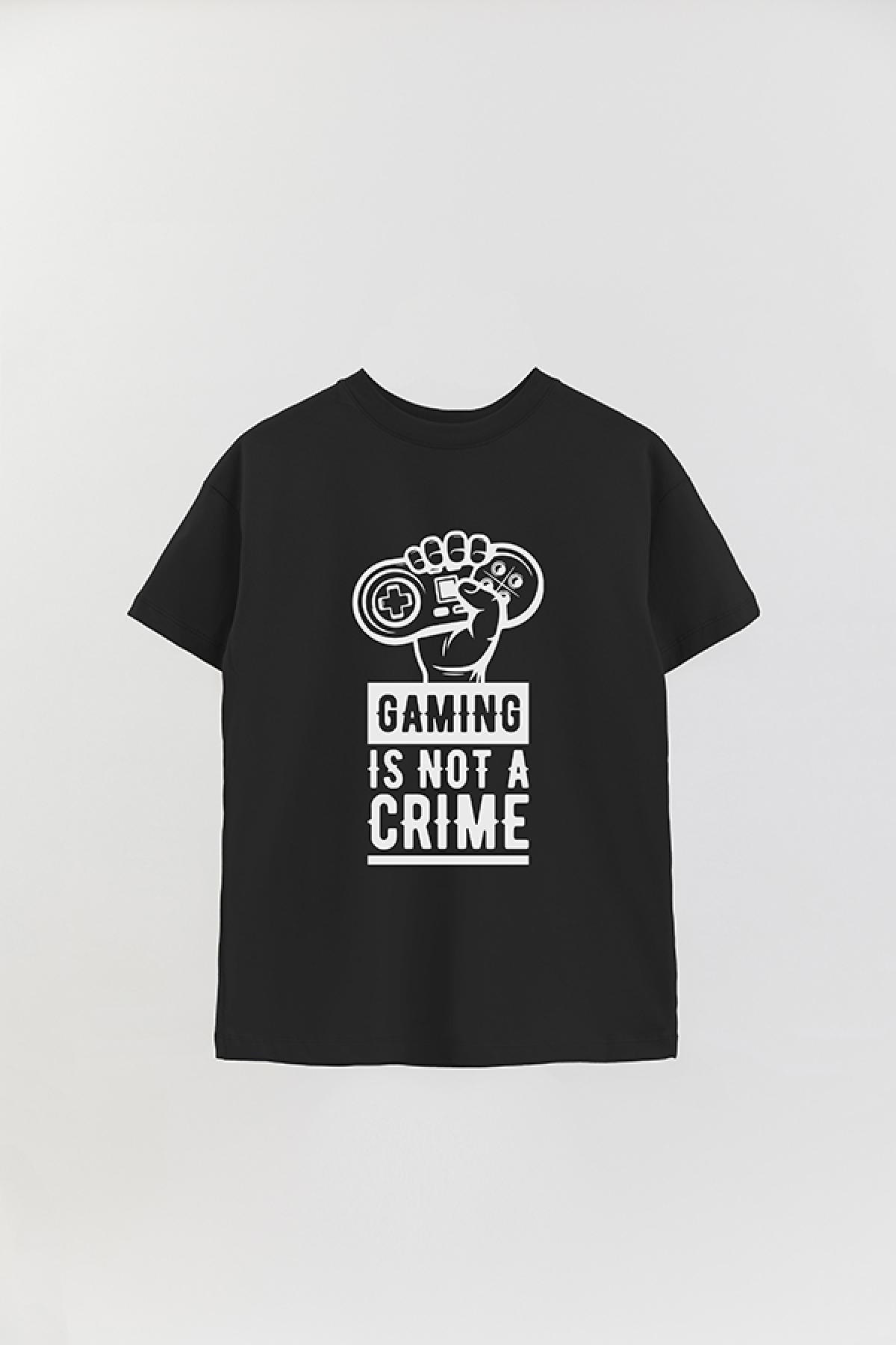 REMERA OVER ESTAMPADA GM GAMING IS NOT A CRIME