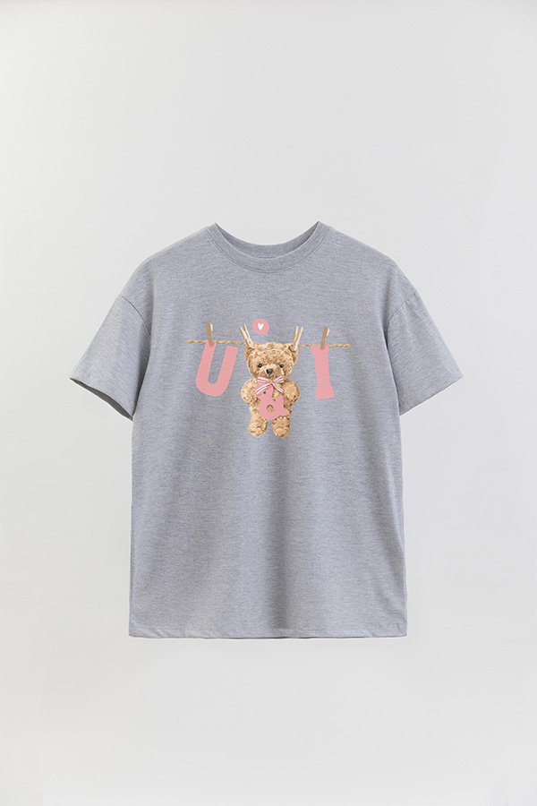 REMERA OVER ESTAMPADA UNISEX TEDDY U & I