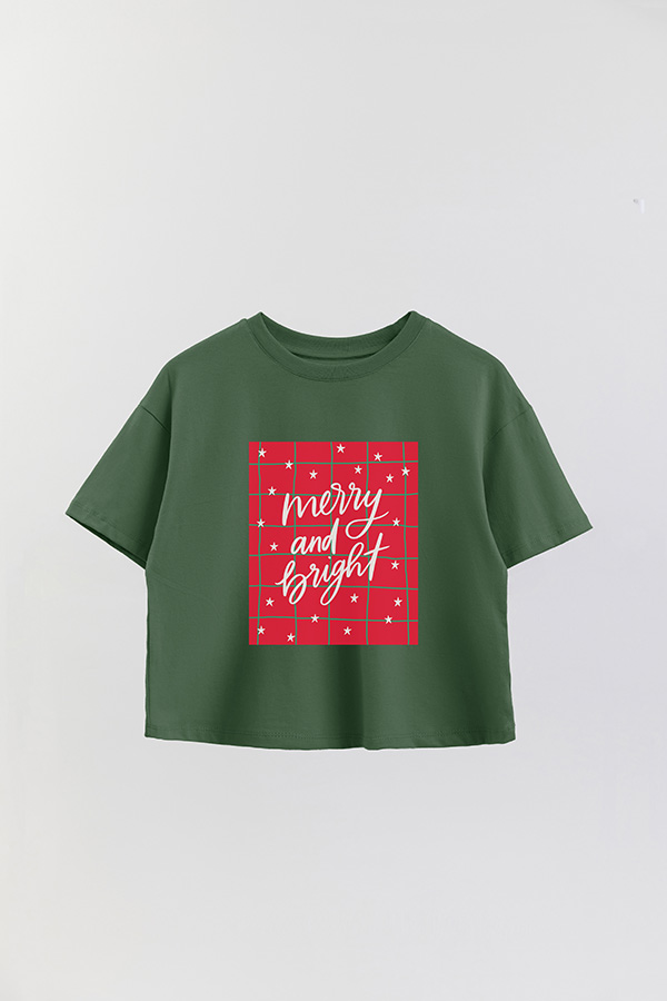 REMERA CROP MERRY AND BRIGHT
