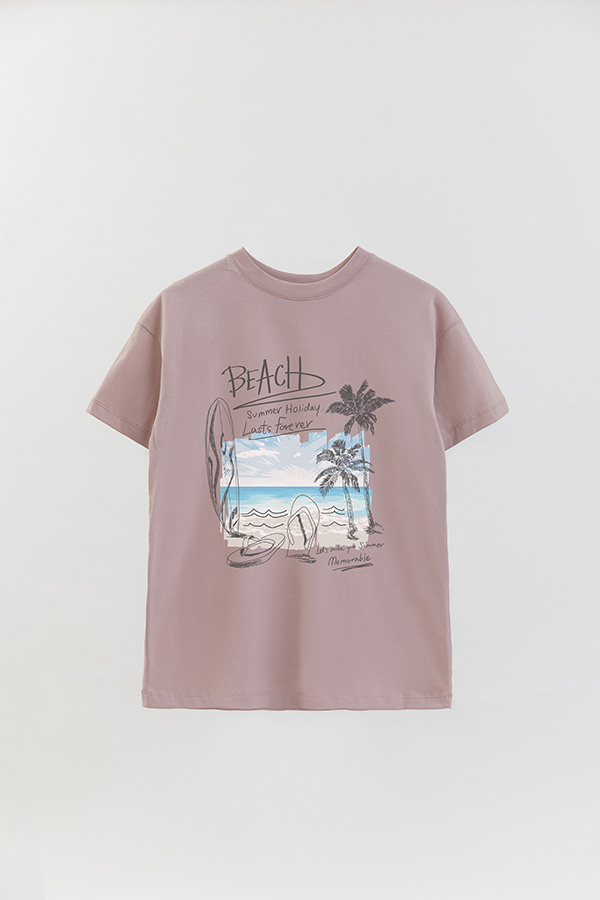 REMERA OVER ESTAMPADA BEACH