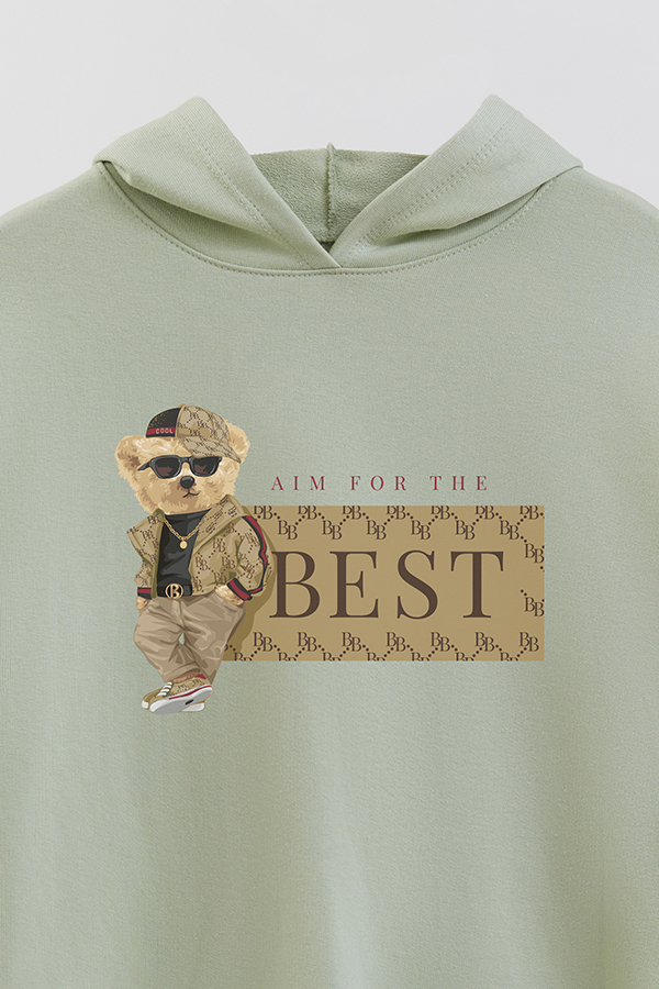 HOODIE RUSTICO KID TEDDY AIM FOR THE BEST
