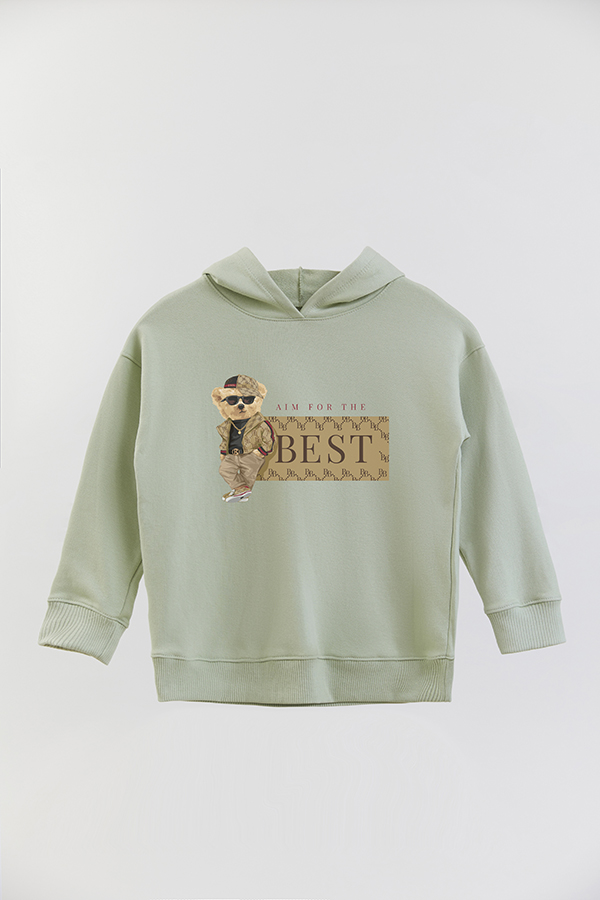 HOODIE RUSTICO KID TEDDY AIM FOR THE BEST