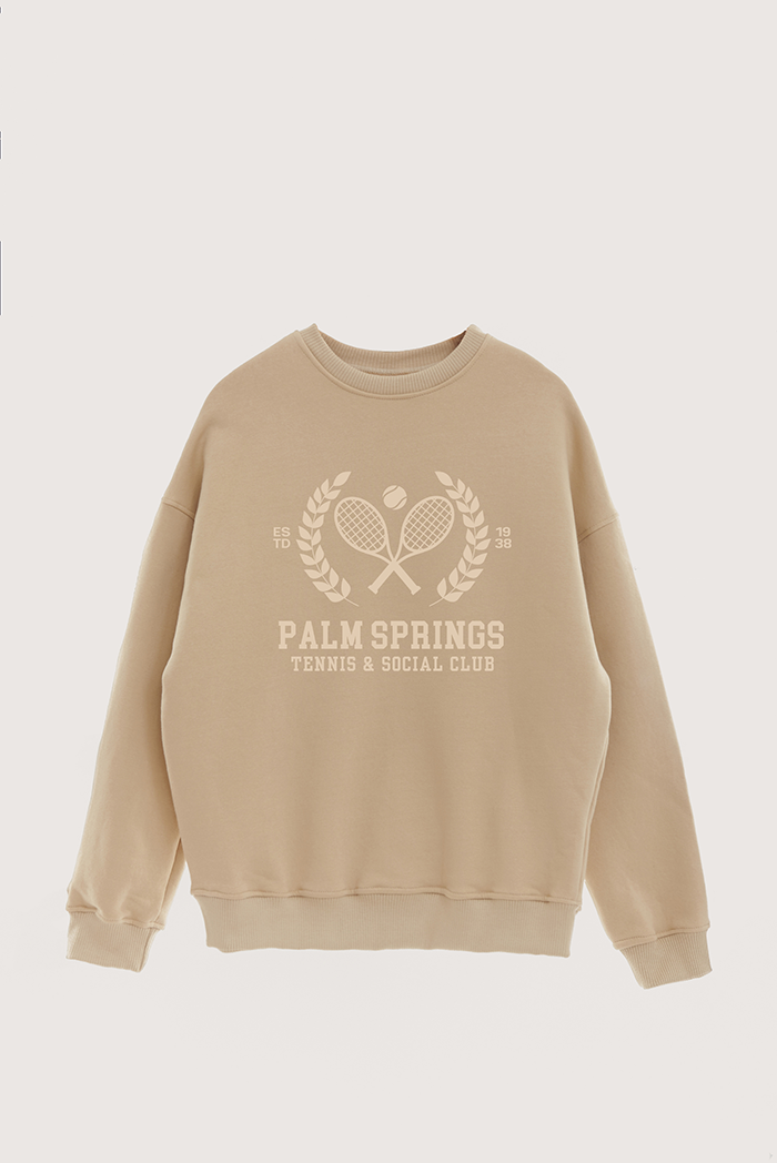 BUZO CREWNECK ESTAMPADO VARSITY PALM SPRING