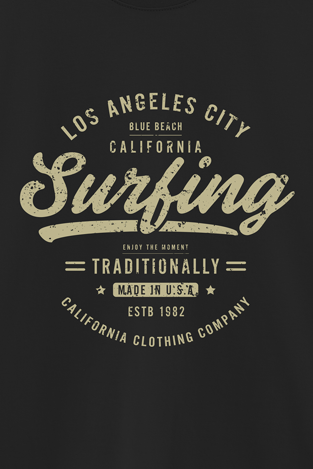 REMERA BASICA ESTAMPADA VG LOS ANGELES SURFING