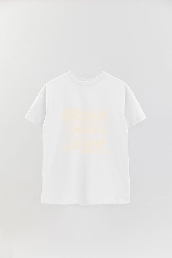 REMERA OVER ESTAMPADA HIGH WAVE SURF