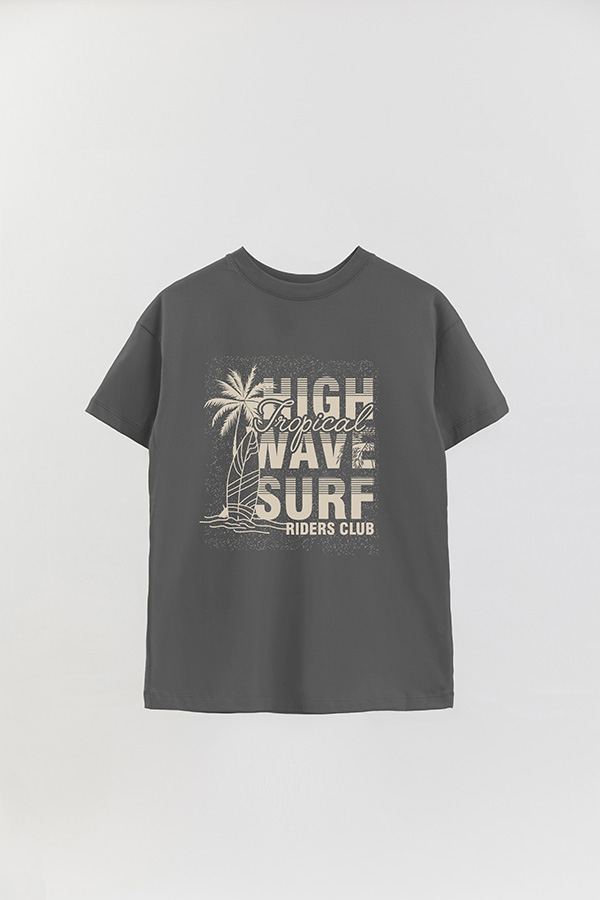 REMERA OVER ESTAMPADA HIGH WAVE SURF