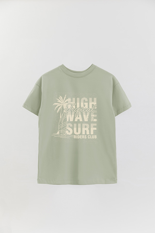 REMERA OVER ESTAMPADA HIGH WAVE SURF