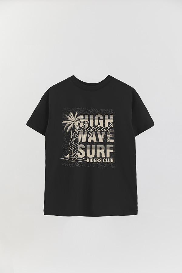 REMERA OVER ESTAMPADA HIGH WAVE SURF